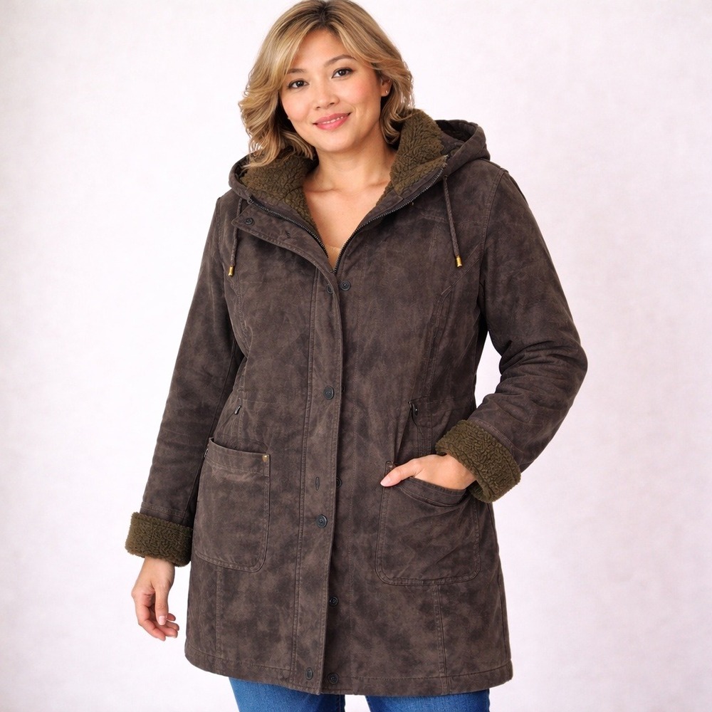 Brown Suede Leather‎ Denver Hayes Cozy Chocolate Soft Coat Medium